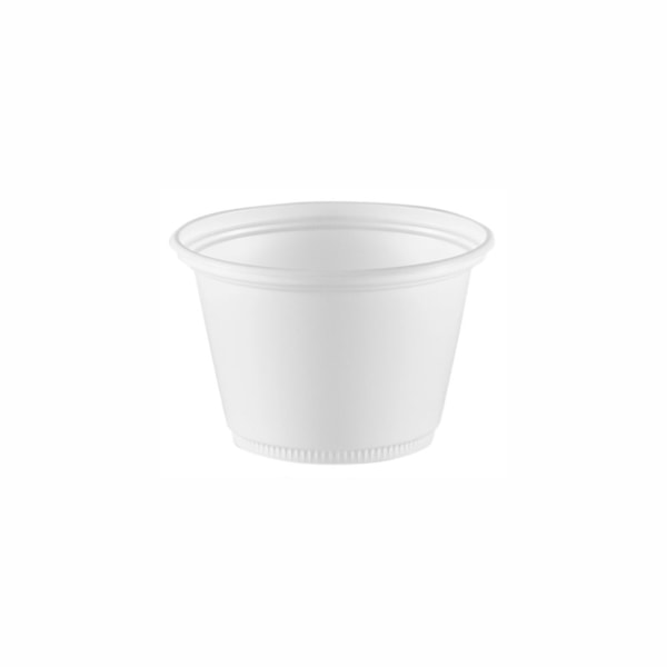 image Pote 100Ml Branco Redondo Sem Tampa Copaza 100Un (Tampa 16420)
