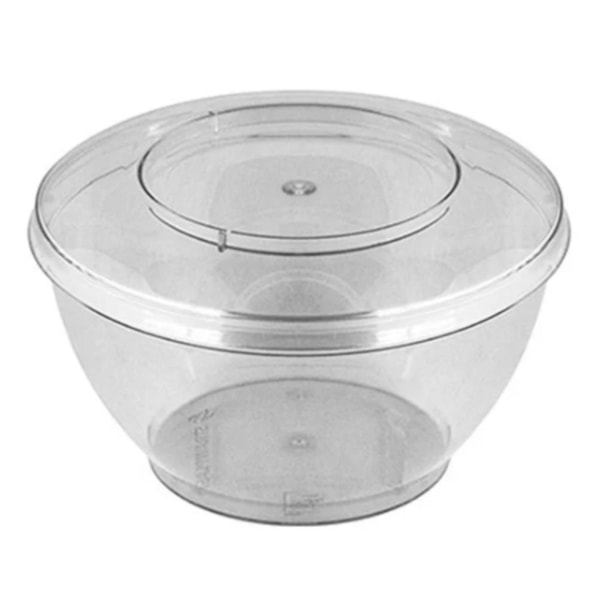 image Pote 100Ml  Redondo Cristal Com Tampa Strawplast 10Un