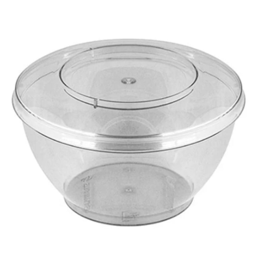 image Pote 100Ml  Redondo Cristal Com Tampa Strawplast 10Un