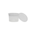 image Pote 145Ml Transp. Redondo Com Tampa Freezer/Micro Plaszom 25Un