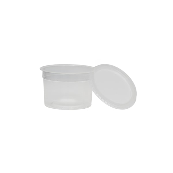 image Pote 145Ml Transp. Redondo Com Tampa Freezer/Micro Plaszom 25Un