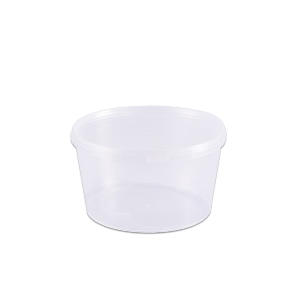 image Pote 1Lt Transp. Redondo Com Tampa C/Lacre Freezer/Micro Prafesta 10Un