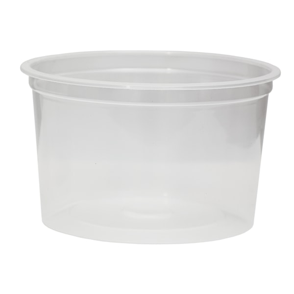 image Pote 1Lt Transp. Redondo Com Tampa Freezer/Micro Plaszom 25Un