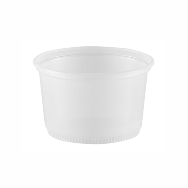 image Pote 200Ml Transp. Redondo Sem Tampa Ps Copaza 50Un (Tampa 16417)