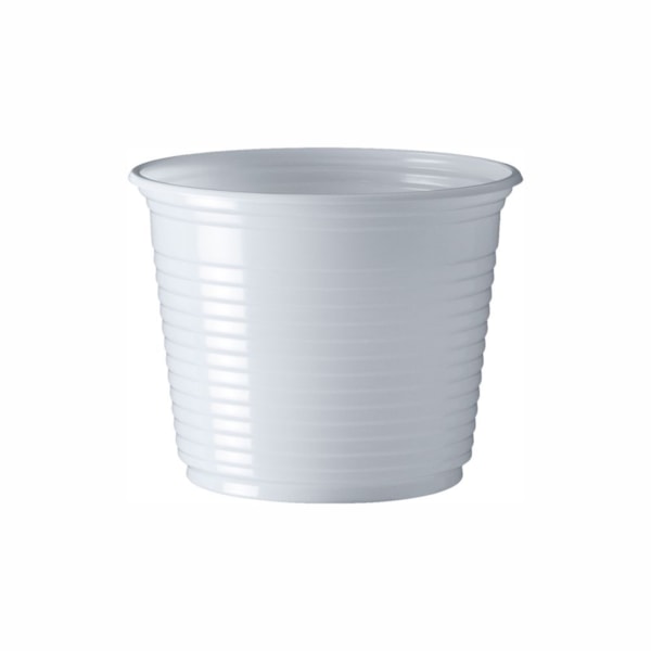 image Pote 250Ml Branco Redondo Sem Tampa Ps Cristalcopo 50Un (Tampa 4390)