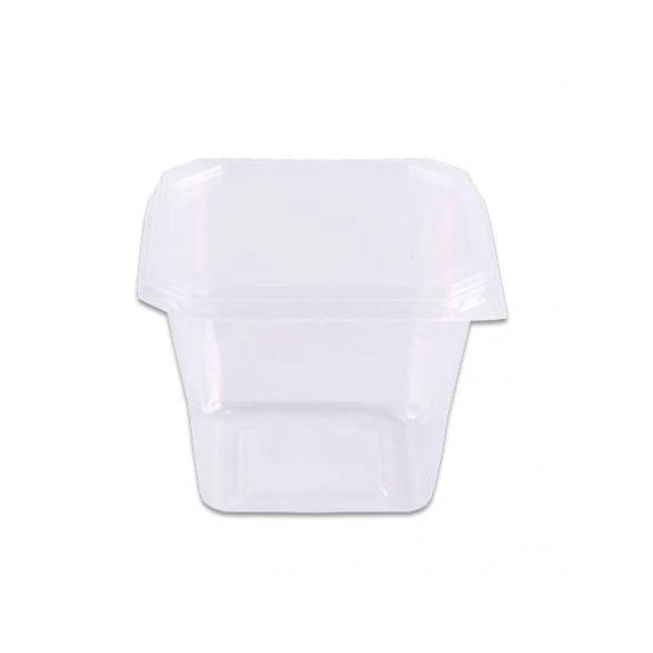 image Pote 250Ml Transp. Quadrado Com Tampa Freezer/Micro Prafesta 20Un