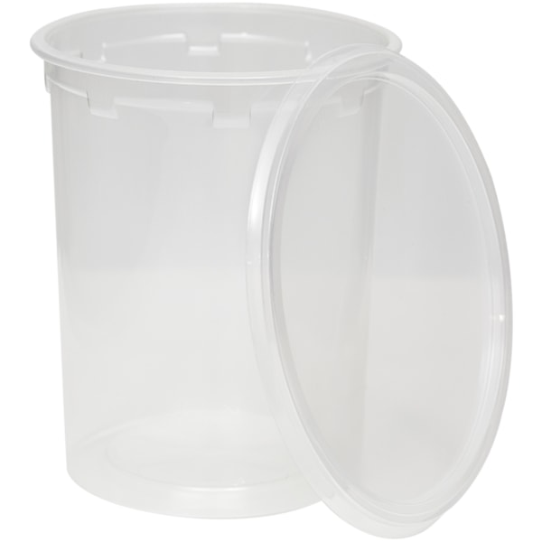image Pote 2Lt Transp. Redondo Com Tampa Freezer/Micro Plaszom 15Un