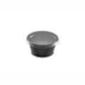 image Pote 30Ml Preto Redondo Com Tampa Jf Pack 50Un