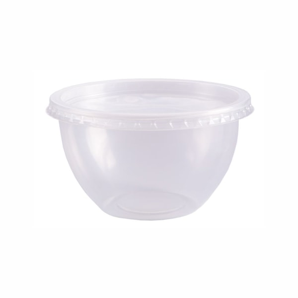 image Pote 500Ml Transp. Redondo Bowl Com Tampa Freezer/Micro Prafesta 20Un