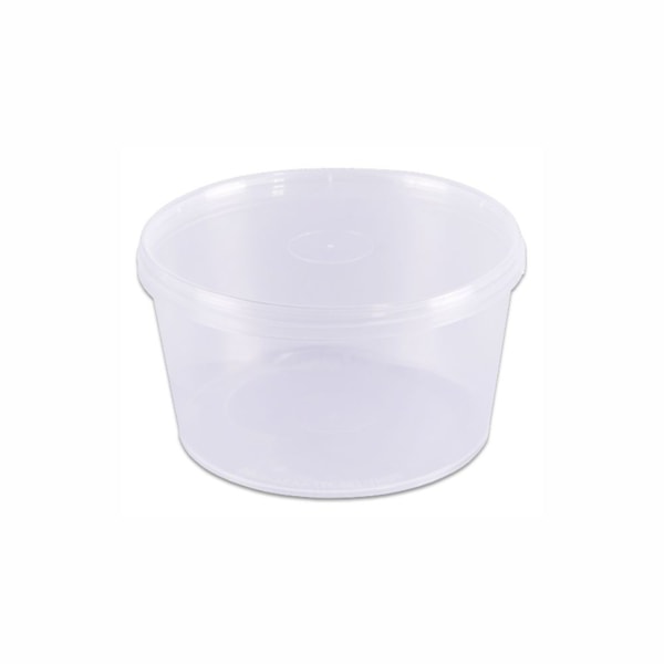 image Pote 500Ml Transp. Redondo Com Tampa C/Lacre Freezer/Micro Prafesta 10Un