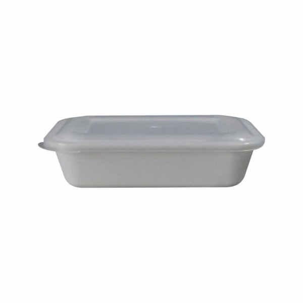 image Pote 850Ml Branco Retangular S/Tampa Freezer/Micro Reflet 25Un R041 (Tampa 7601)