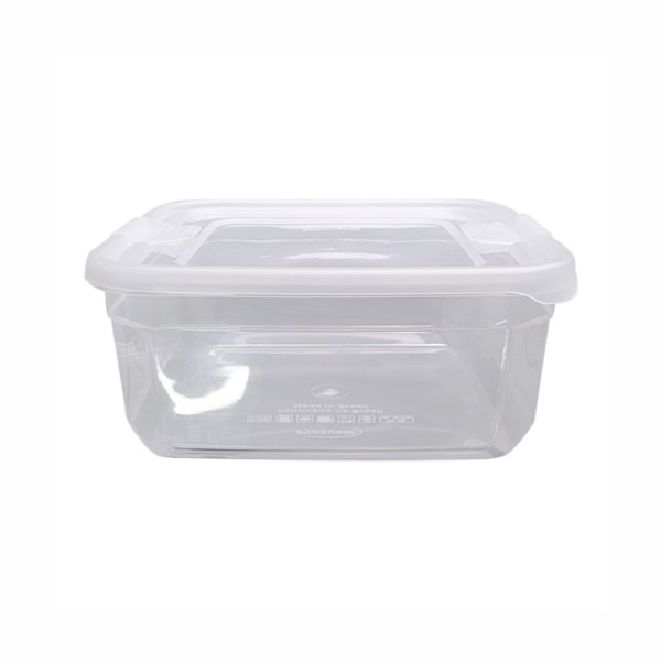 image Pote Plástico Retangular 13,7 X 9,7 X 4,2Cm 300Ml Com Tampa Plasvale