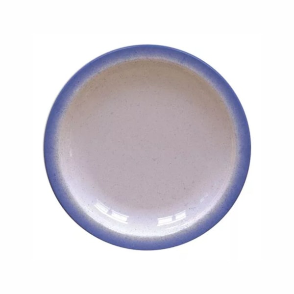 image Prato Fundo 22Cm Sem Borda Rustico Contorno Azul Porcelana Tramontina 12 Un