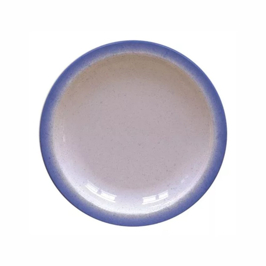 image Prato Fundo 22Cm Sem Borda Rustico Contorno Azul Porcelana Tramontina 12 Un