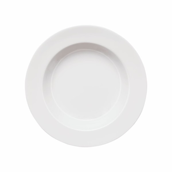 image Prato Fundo 23,5Cm com Borda Branco Porcelana Classe Unica Bar/Hotel Germer Un