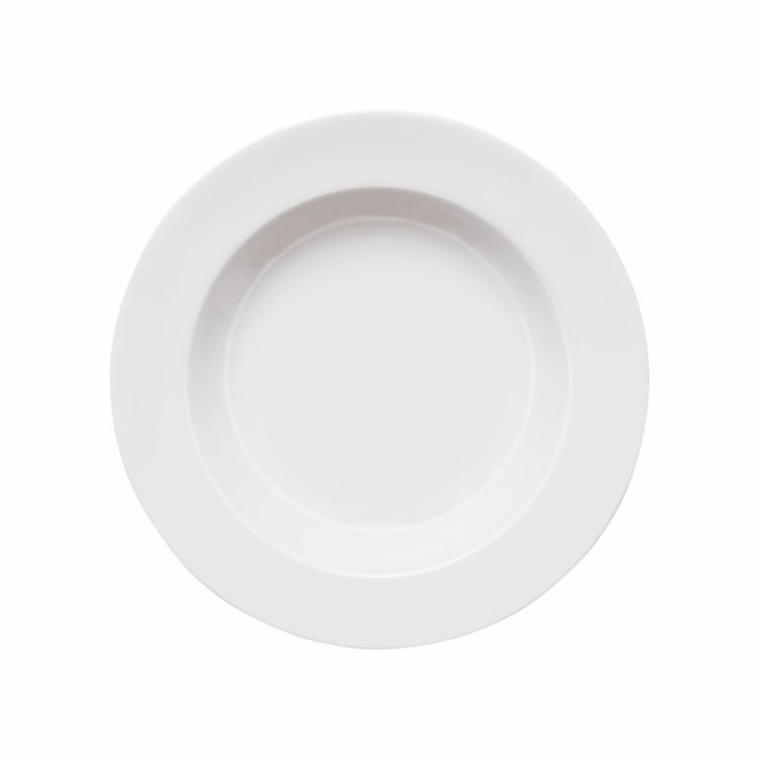 image Prato Fundo 23,5Cm com Borda Branco Porcelana Classe Unica Bar/Hotel Germer Un