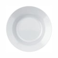 image Prato Fundo 23 cm com Borda Branco Vidro Opaline Menu Un