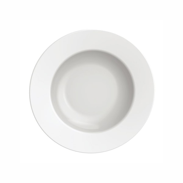 image Prato Fundo 23 Cm com Borda Larga Branco Porcelana Elena Tramontina 12 Un