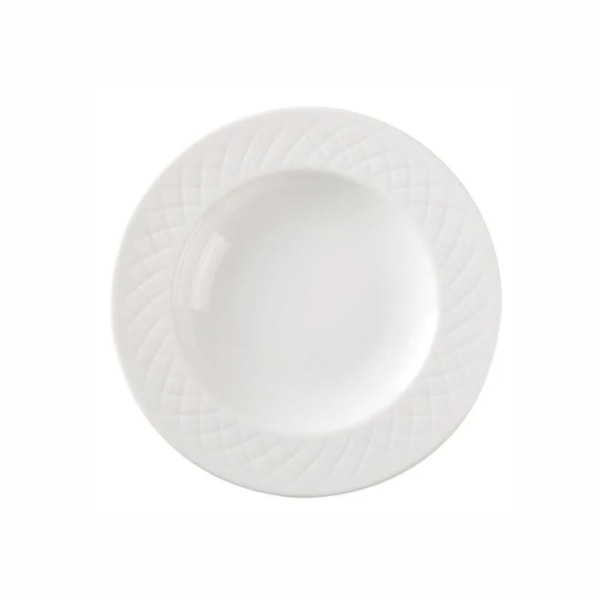 image Prato Fundo 23 Cm com Borda Larga Branco Porcelana Ingrid Tramontina 12 Un