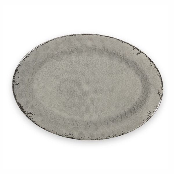image Prato Oval 40,5 X 28,4Cm Cinza Melamina Marselha Brinox Un