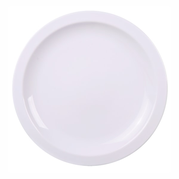 image Prato Raso 25,4 Cm com Borda Curta Branco Porcelana Laura Tramontina 12 Un