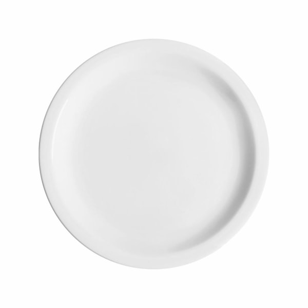 image Prato Raso 25,5 Cm com Borda Branco Porcelana Classe Única Iguaçu Germer 24 Un