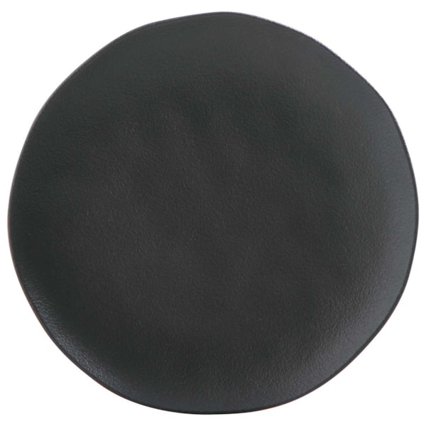 image Prato Raso 26,5 Cm sem Borda Preto Matte Orgânico Stoneware Porto Brasil 6 Un