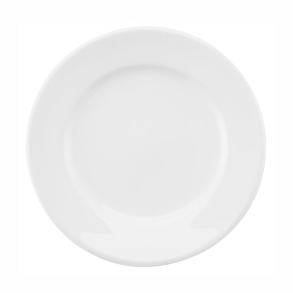 image Prato Raso 26 Cm com Borda Branco Porcelana Oxford 12 Un