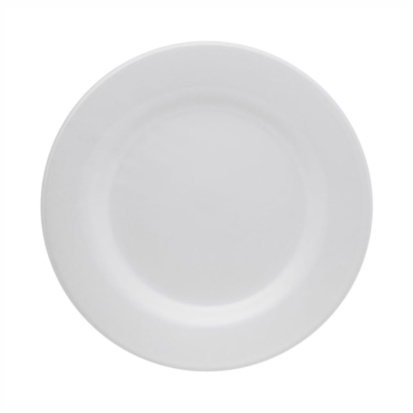 image Prato Raso 26 Cm sem Borda Branco Cerâmica Oxford Un