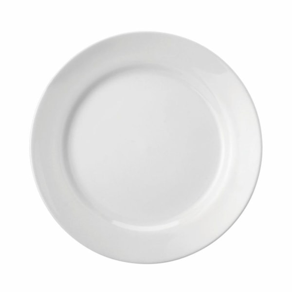image Prato Raso 26 cm sem Borda Branco Porcelana Cilíndrica Schmidt un