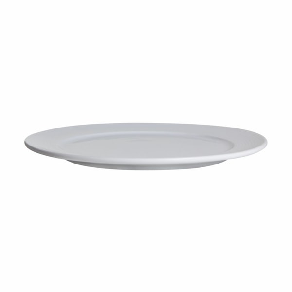 image Prato Raso 27,5 Cm com Borda Branco Porcelana Laguna Germer 12 Un