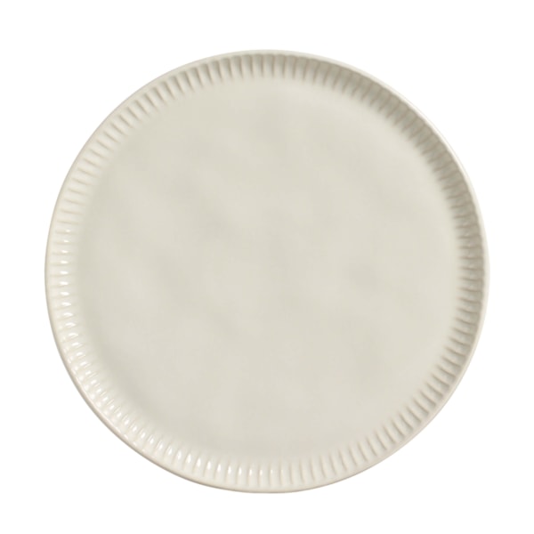 image Prato Raso 27,5 Cm sem Borda Bege Stoneware Linhas Clay Porto Brasil 6 Un