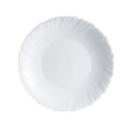 image Prato Raso 27 cm com Borda Branco Vidro Feston Arcoroc un