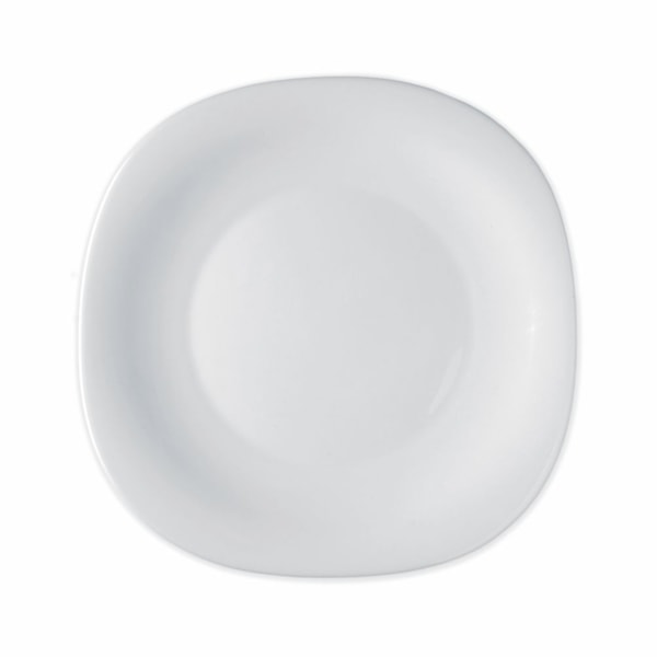 image Prato Raso 27Cm Quadrado sem Borda Branco Vidro Bormioli 24 Un