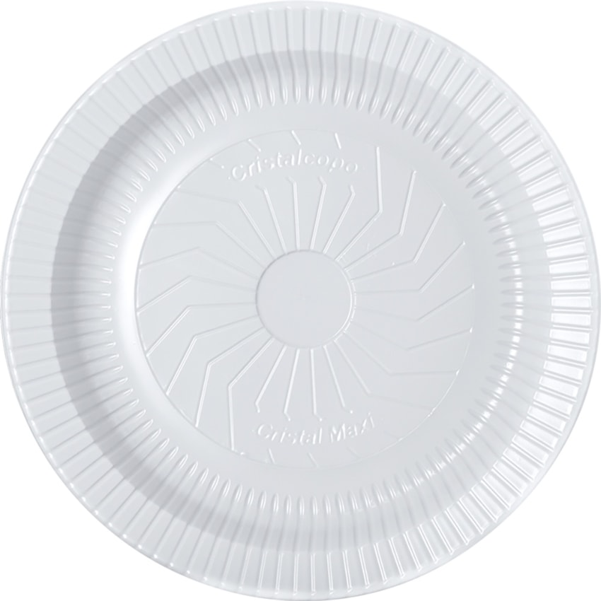 image Prato Raso Branco 18Cm Cristalcopo 10Un