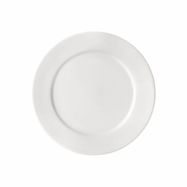 image Prato Sobremesa 18,5 Cm com Borda Branco Porcelana Classe Unica Bar/Hotel Germer 24 Un