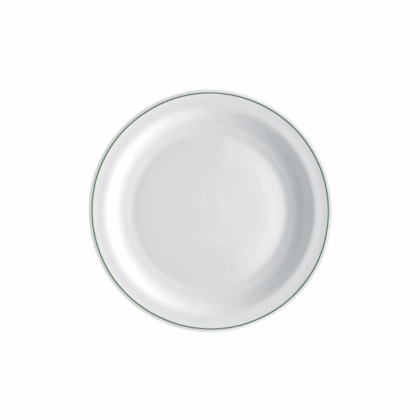 image Prato Sobremesa 19,5 cm com Borda Branco Vidro Careware Bormioli un