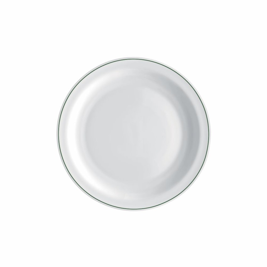 image Prato Sobremesa 19,5 cm com Borda Branco Vidro Careware Bormioli un