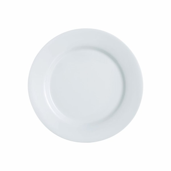 image Prato Sobremesa 19,5 cm com Borda Branco Vidro Everyday Arcoroc un