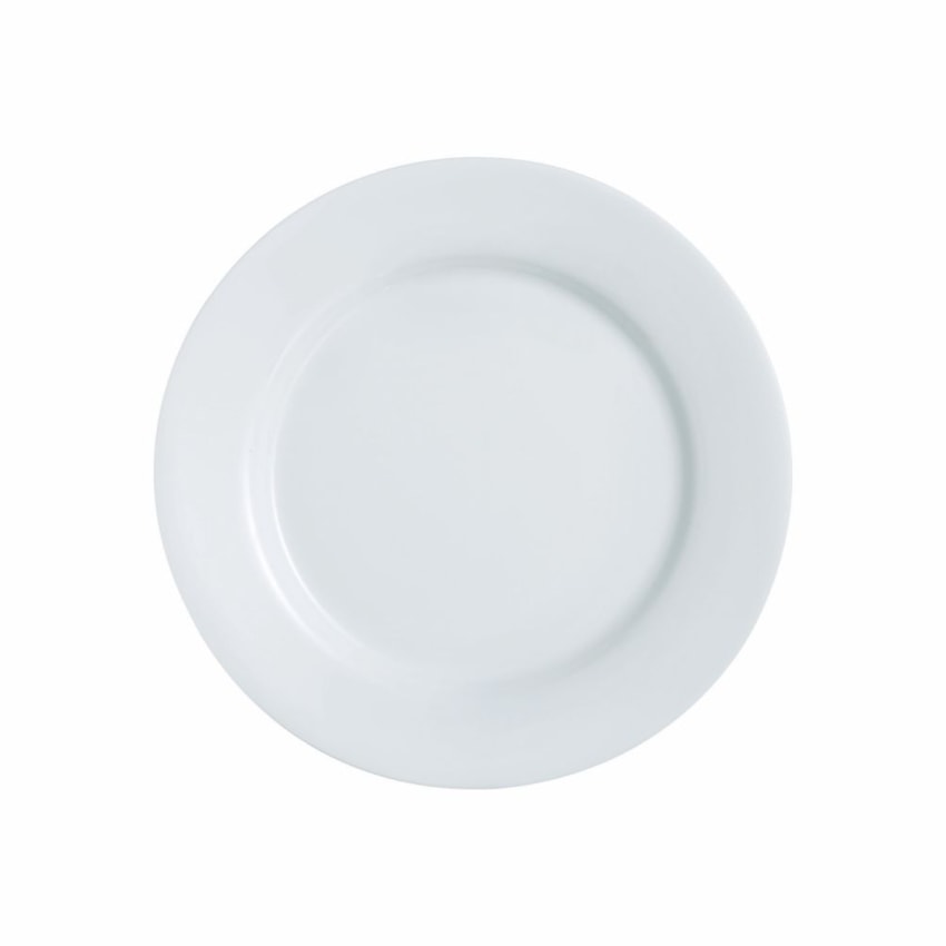 image Prato Sobremesa 19,5 cm com Borda Branco Vidro Everyday Arcoroc un