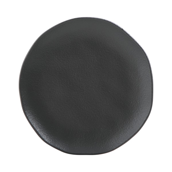 image Prato Sobremesa 19,5 Cm sem Borda Preto Matte Orgânico Stoneware Porto Brasil 6 Un