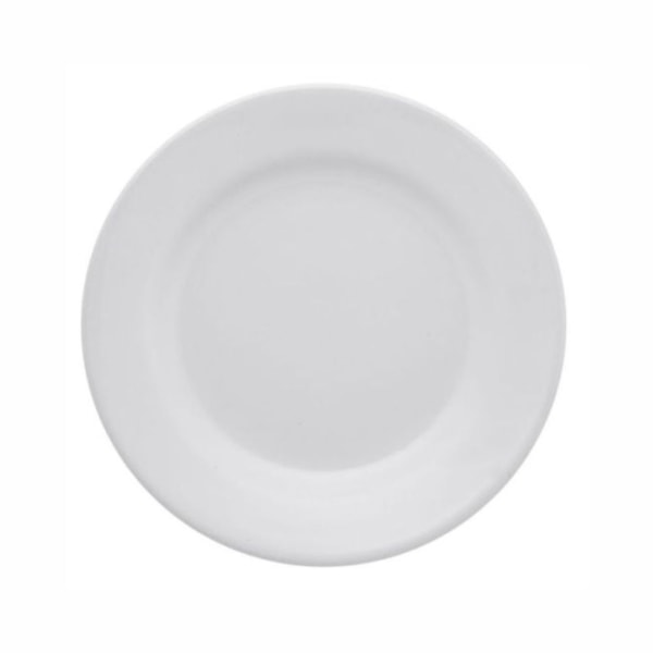 image Prato Sobremesa 19 cm sem Borda Branco Cerâmica Oxford un