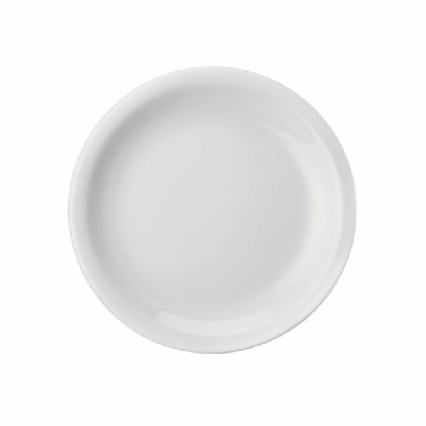 image Prato Sobremesa 19 cm sem Borda Branco Porcelana Protel Schmidt 12 Un
