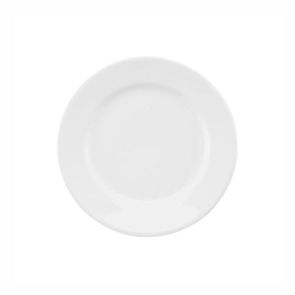 image Prato Sobremesa 20 Cm com Borda Branco Porcelana Oxford 12 Un