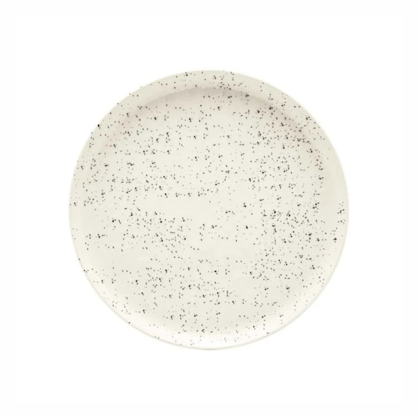 image Prato Sobremesa 20 Cm sem Borda Branco/Mescla Cerâmica Oxford 12 Un