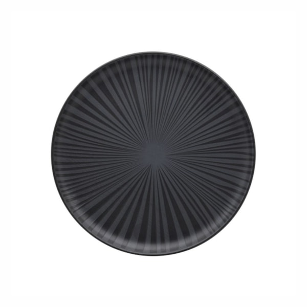 image Prato Sobremesa 20 Cm sem Borda Preto Onix Cerâmica Oxford 12 Un