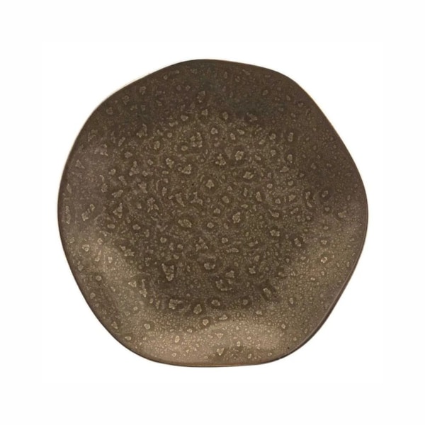 image Prato Sobremesa 21,5 Cm sem Borda Marrom Porcelana Nomade Oxford 12 Un