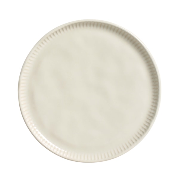 image Prato Sobremesa 21,5Cm Sem Borda Bege Stoneware Linhas Clay Porto Brasil Un