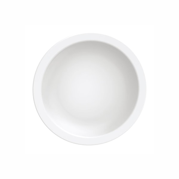 image Prato Sobremesa 21 Cm com Borda Curta Branco Porcelana Paola Tramontina 12 Un