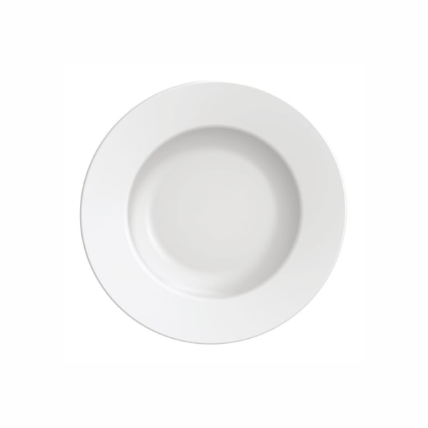image Prato Sobremesa 21 Cm com Borda Larga Branco Porcelana Elena Tramontina 12 Un